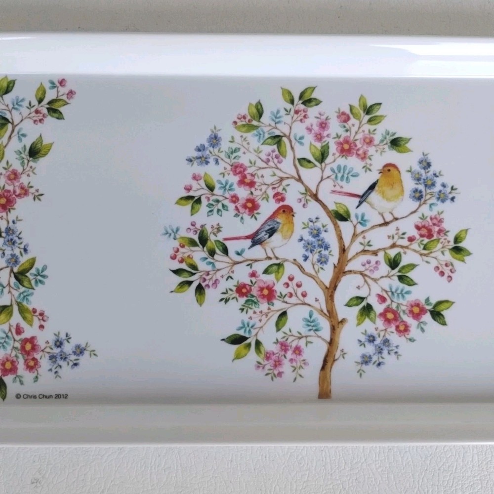 Ashdene Melamine Tray Birds Floral