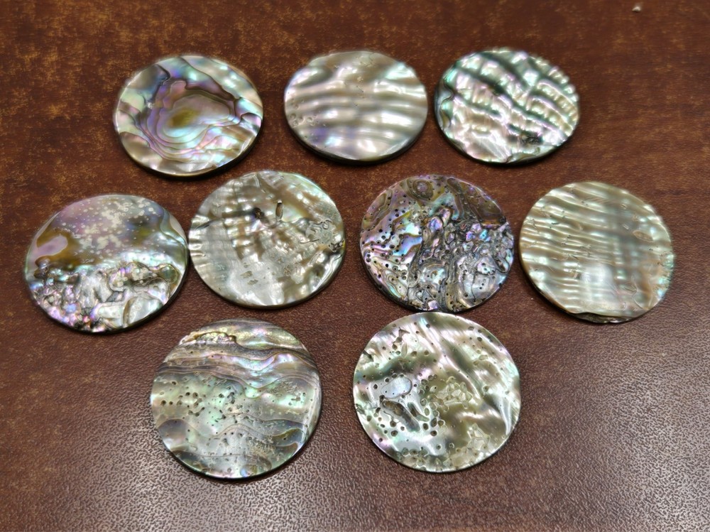 12 PCS ROUND ABALONE SHELL BLANK DISC 30MM