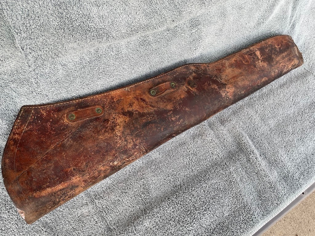 ORIGINAL WWII US ARMY M1 GARAND RIFLE LEATHER CARRY SCABBARD BOYT 1942 WW2 USMC