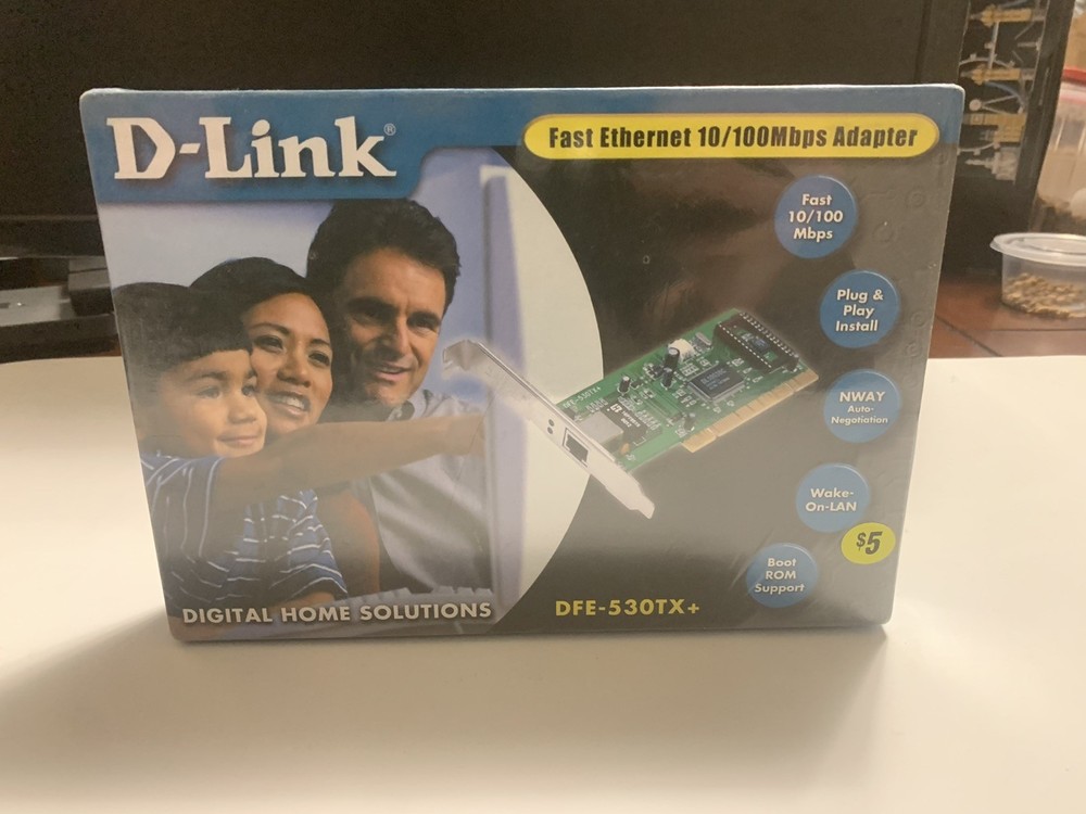 D-Link 10/100Mb Fast Ethernet Adapter Computer DFE-530TX+ Plug & Play Install