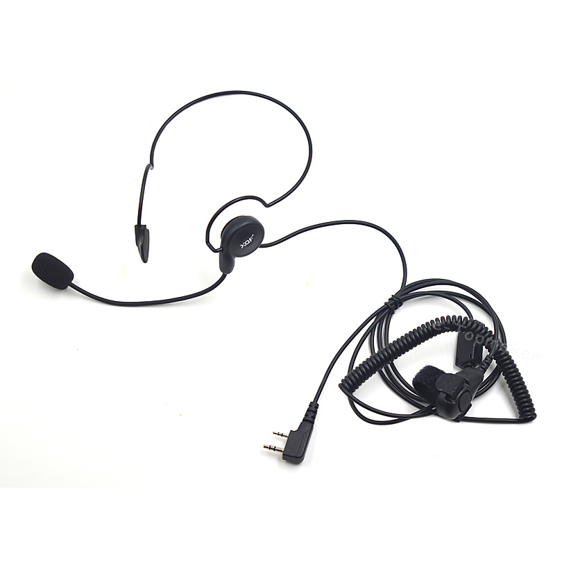 2 Pin Headset Headphone Earpiece Finger PTT for Baofeng Kenwood PUXING TYT Radio