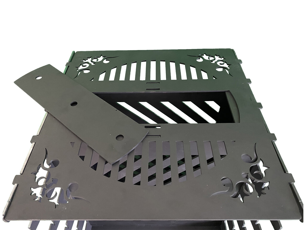 Vertical Charcoal Grill Kebab BBQ Portable Mangal 10 FREE Skewers Heavy Duty 4mm