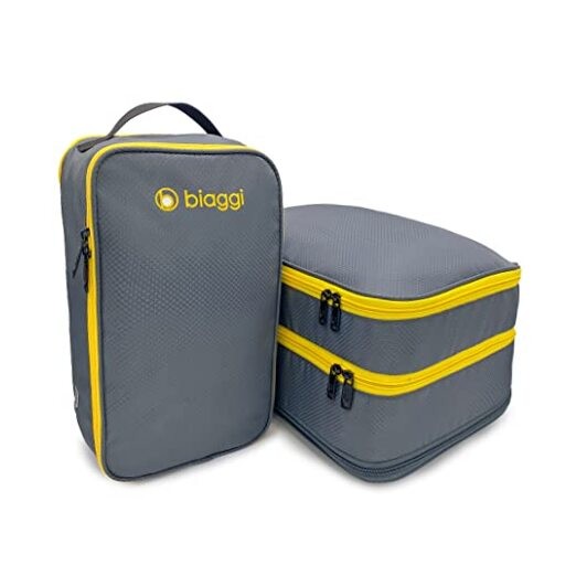 Double Deck Compression Packing Cube –2-in-1 Expandable Travel Organizer with