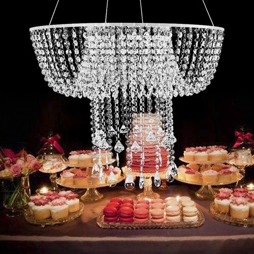 Wedding Cake Stand 80cm Crystal Bead Regular Impact-resistant, Rust-resistant