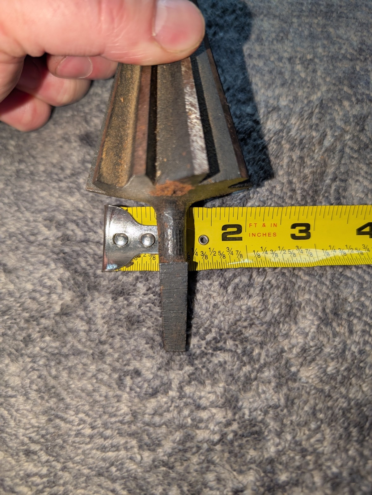 VTG Union Tools Pipe Burring Reamer 2 1/4" OD Spiral. 4 1/2" Length. USA Made.