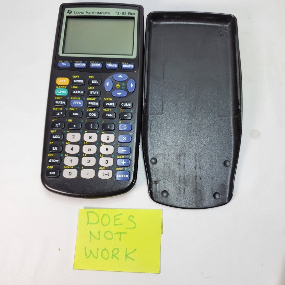 Texas Instruments TI-83 Plus Graphing Calculator With Cover DOES NOT TURN ON