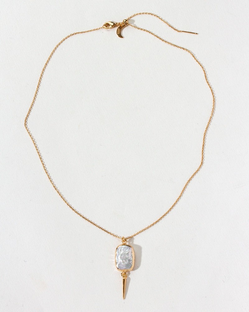 Pearlescent Quill Necklace