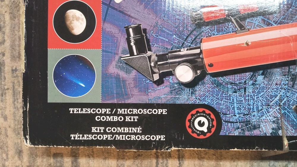 Tasco Telescope and Microscope Kit Beginner Science Set Red 49TN New Open Box