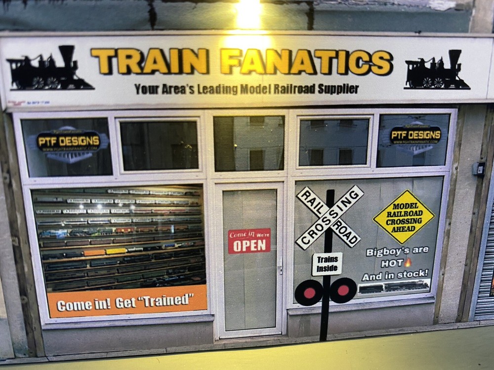 G Scale Scratch Built "TRAIN STORE” Building Flat w/LED 🚂 Pico lgb