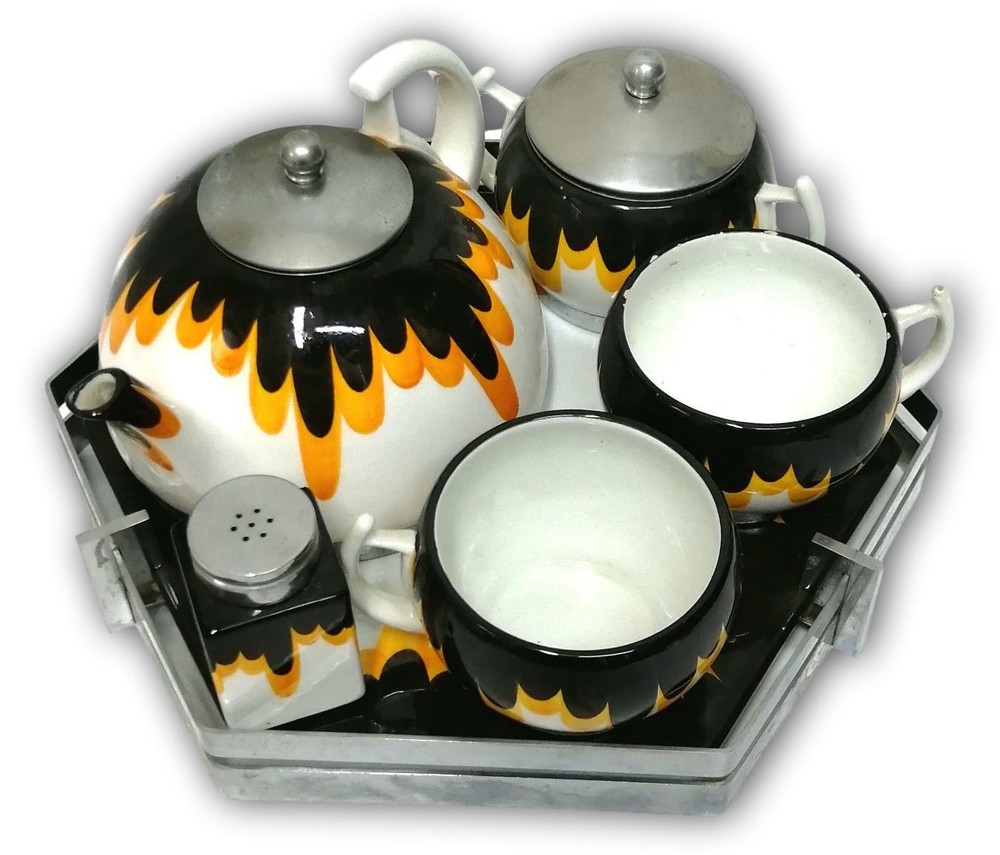 Ceramic Tea Set Design by Andrea Manetti 80s Vintage