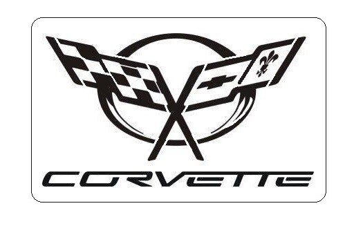 CORVETTE FLAGS Stencil Template Airbrush Paint # 1