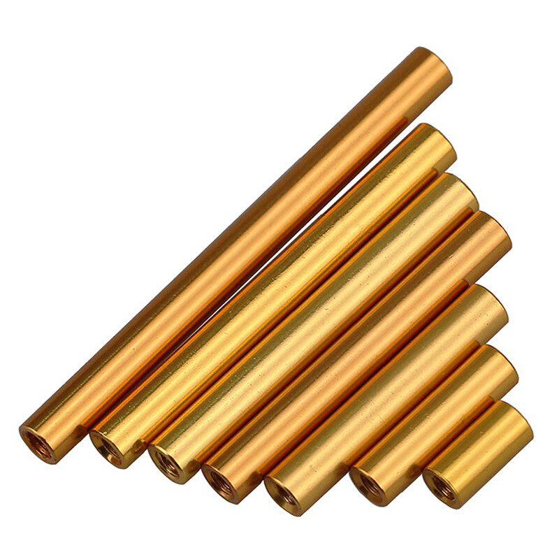 M3 Cylindrical Aluminium Columns Through-Hole Long Nuts Threaded Connecting Post
