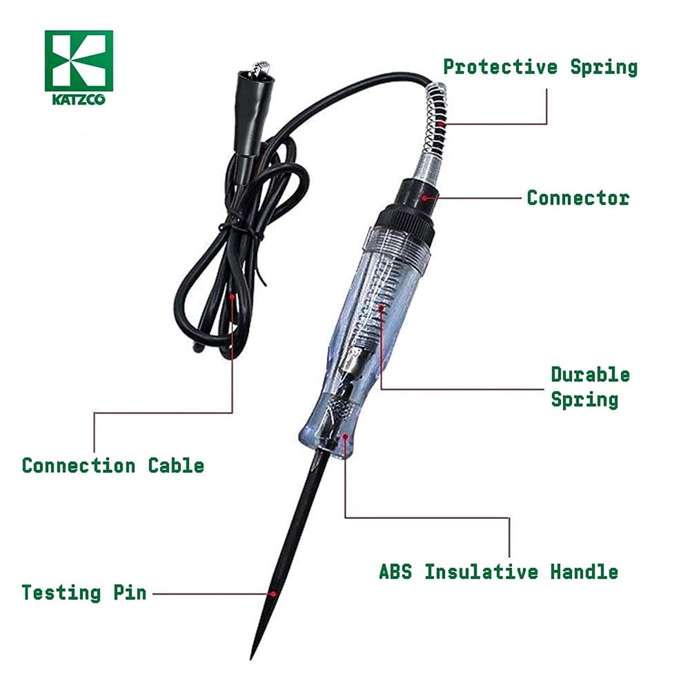 Versatile Voltage Continuity Tester with Indicator Light - Durable 54" Cord