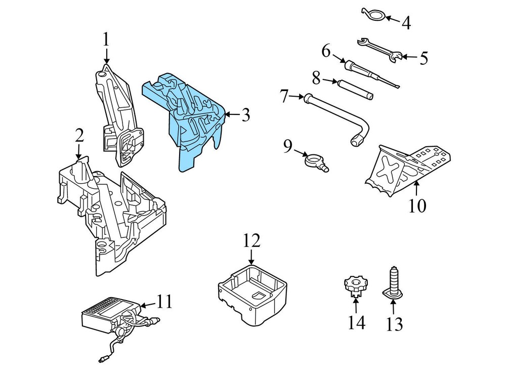 2007-2009 AUDI Q7 - TOOL KIT 4L0012113C