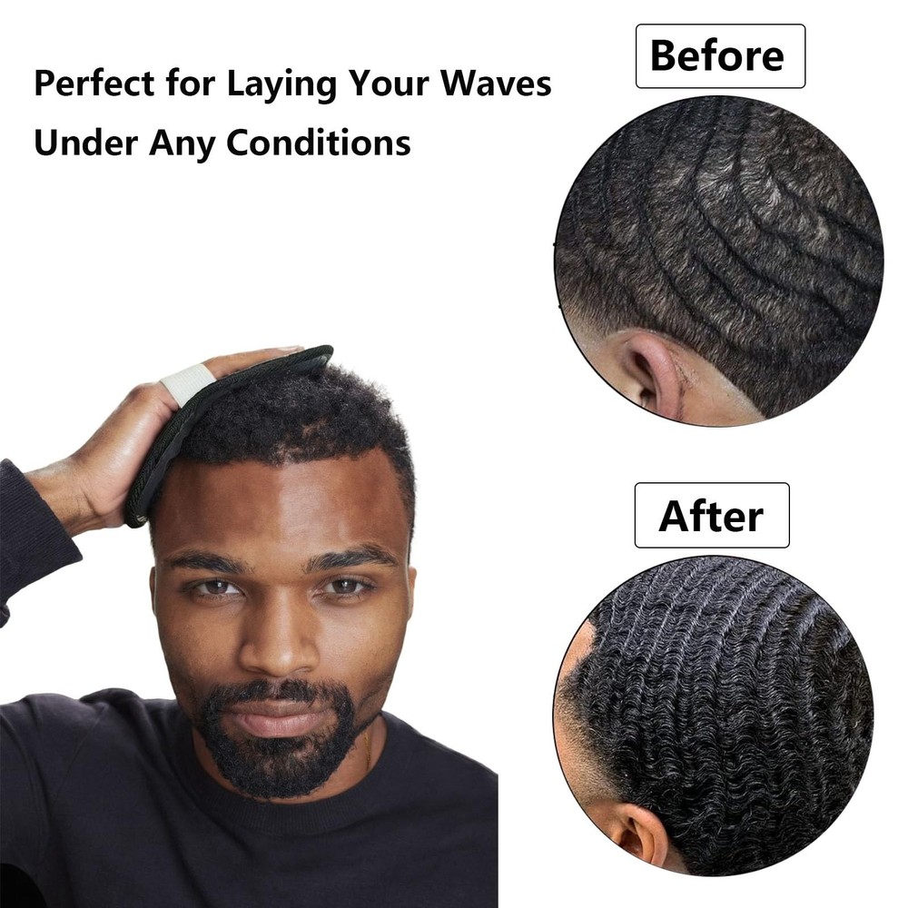 2PCS Laydown 360 Waves Training Pad,Helps Train Blackï¼ˆ2pcsï¼‰