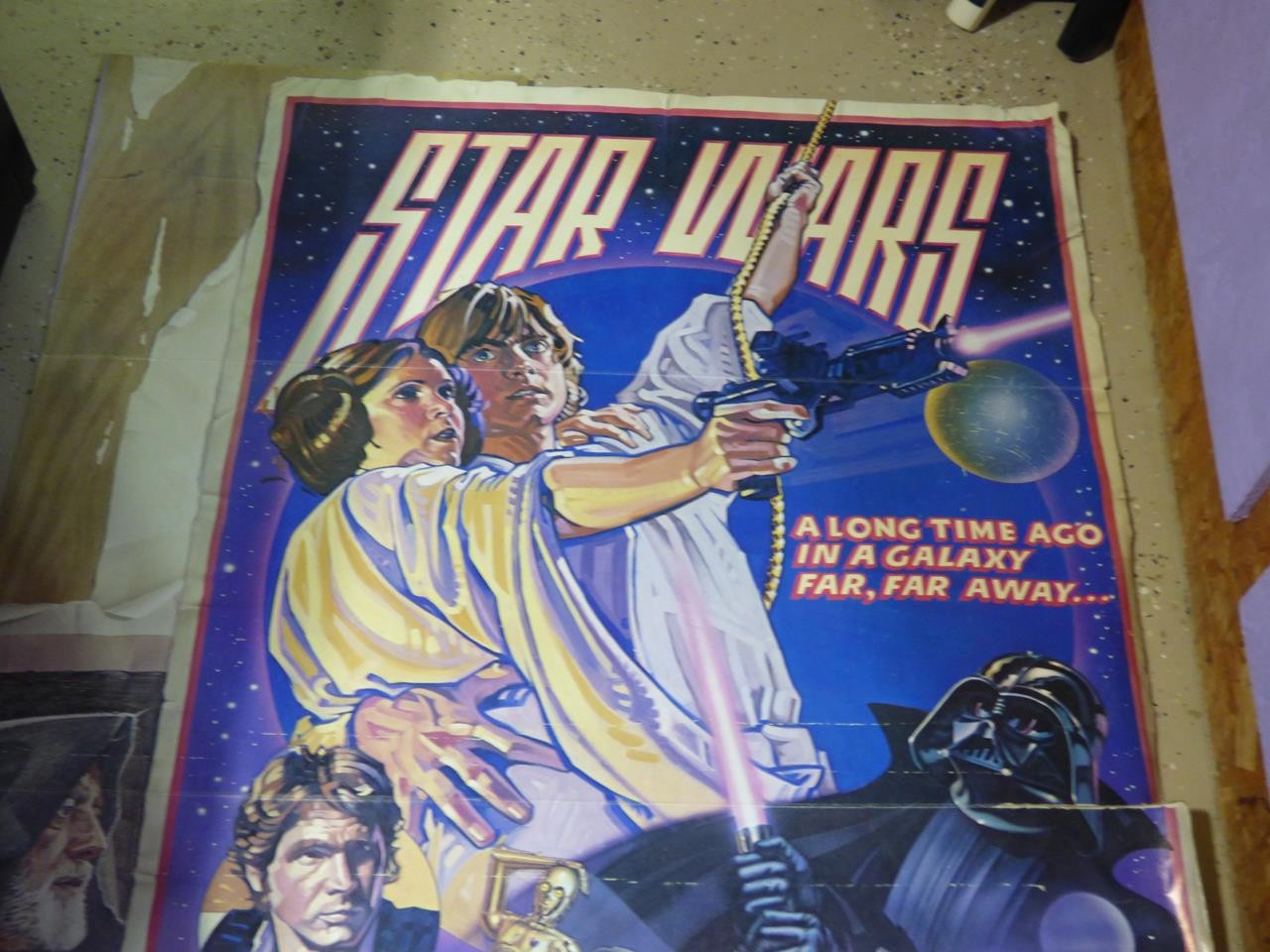 1977 STAR WARS D STYLE ORIGINAL MOVIE STANDEE PROMO DISPLAY POSTER