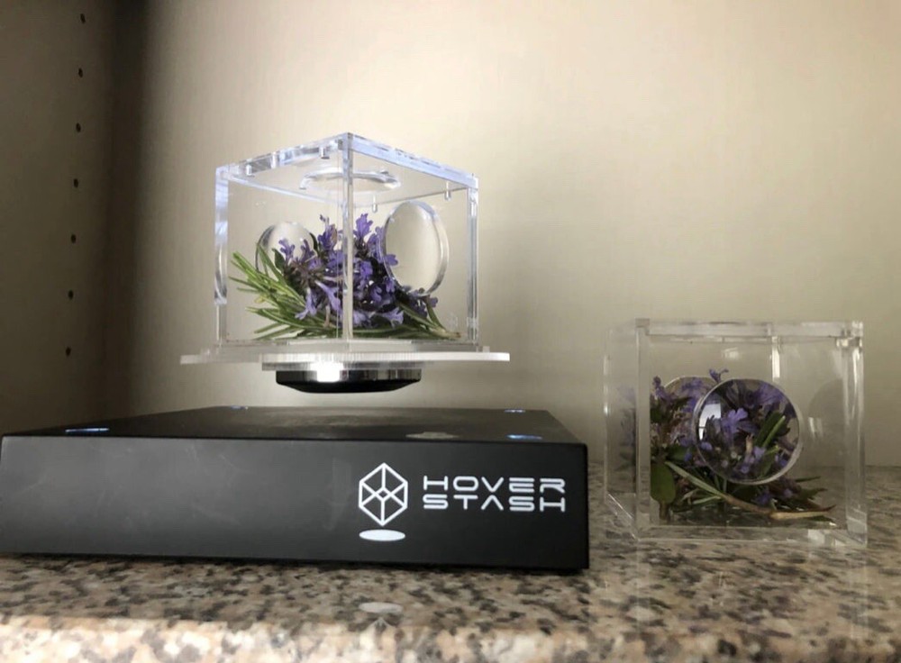 Hoverstash Marijuana Dispensary Flower Display Case