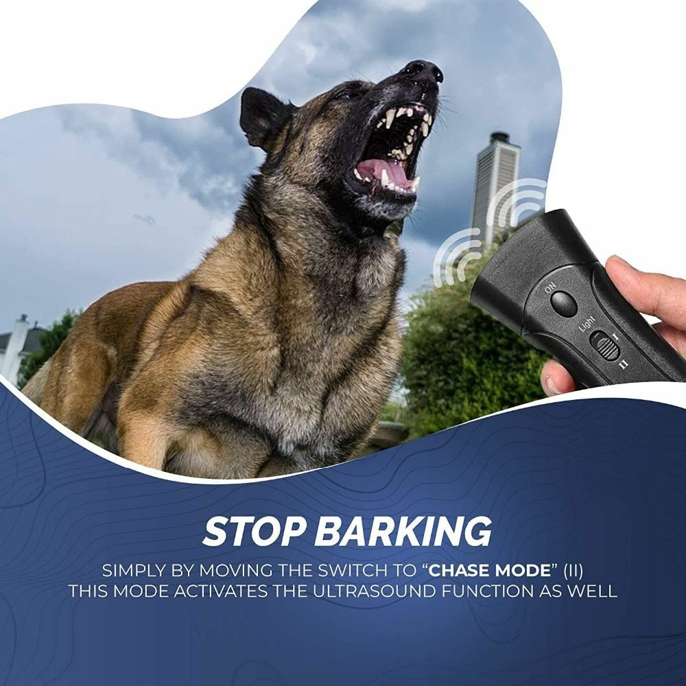 Pet Dog Repeller Anti Barking Stop Bark Training Device Trainer LED Ultrasonic