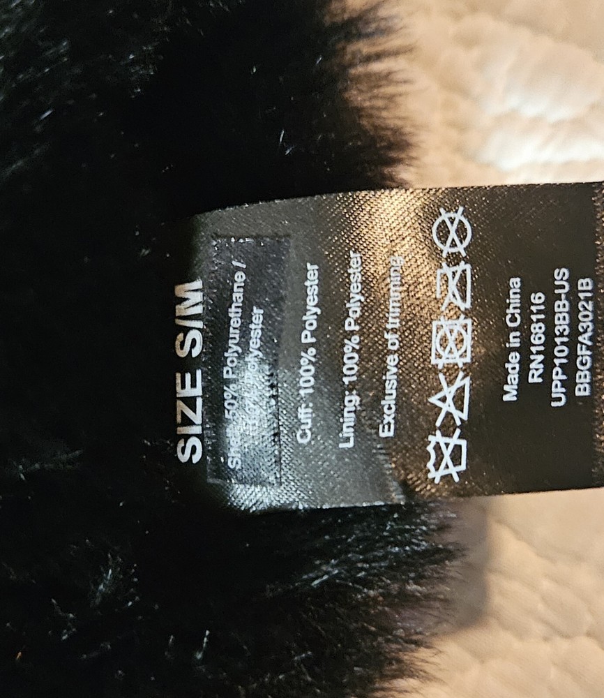 Black Gloves With Black Fur BEBE
