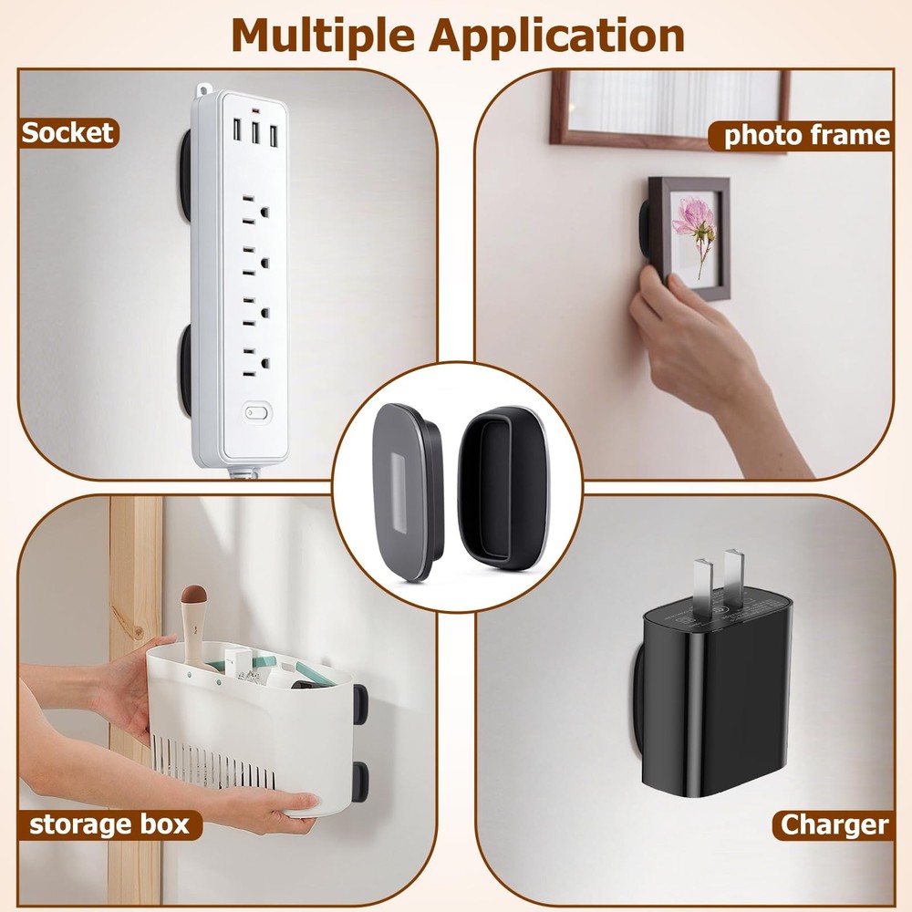 Magnetic Remote Control Holder 4 Pack Wall Mount No Drill Self-Adhesive