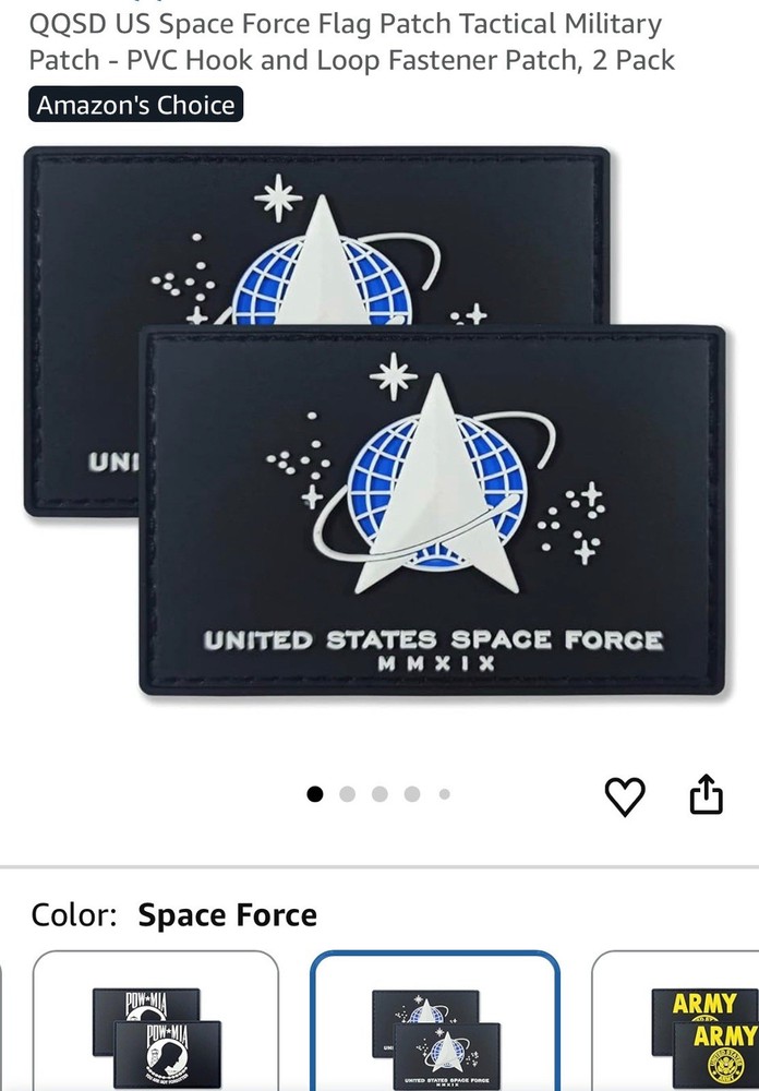 US Space Force Flag Patch Tactical Military Patch (2 pack)