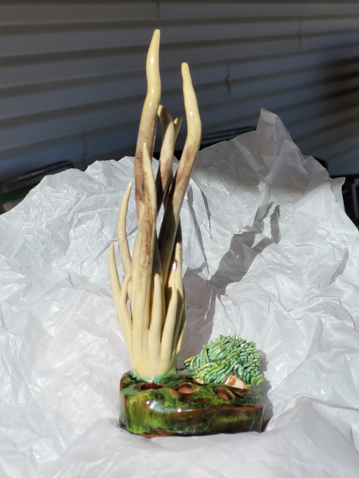 Rare Vintage Early Lorenzen Lantz Nova Scotia Clay Mushroom Clavaria Fumosa ’