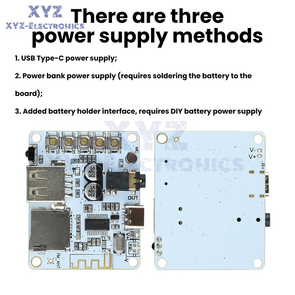 Bluetooth 5.4 Audio Receiver Board MP3 Lossless Decoder Decoding Module Type-C