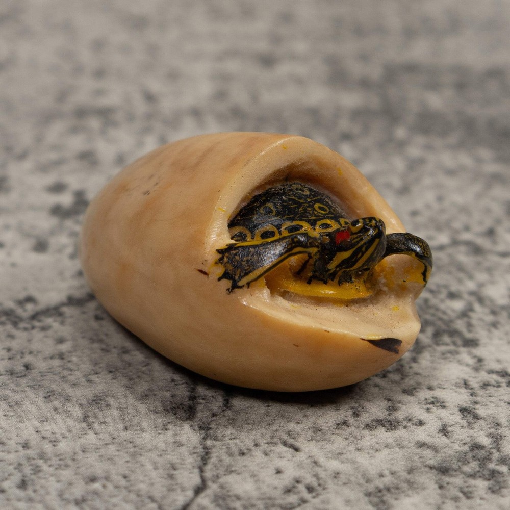 Tortise And Egg Turtle Tagua Carving