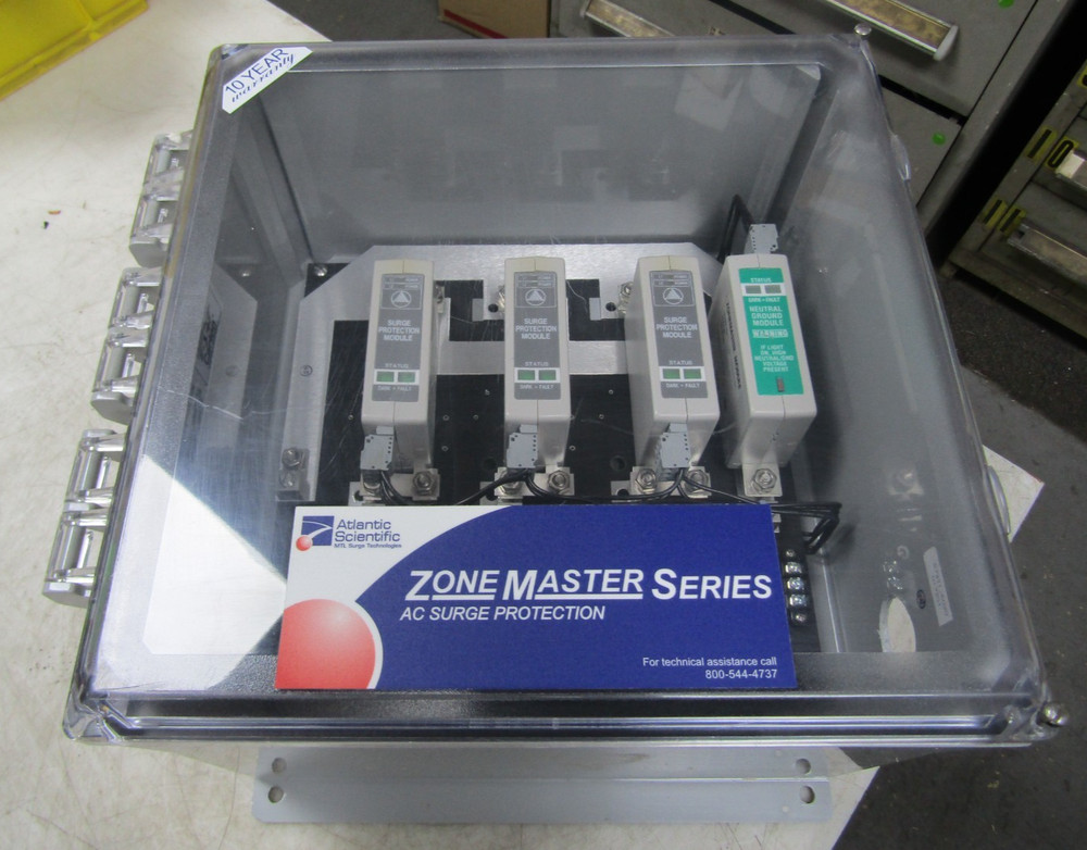 💥ATLANTIC SCIENTIFIC ZONEMASTER AC PANEL TRANSIENT SURGE SUPPRESSOR 17201