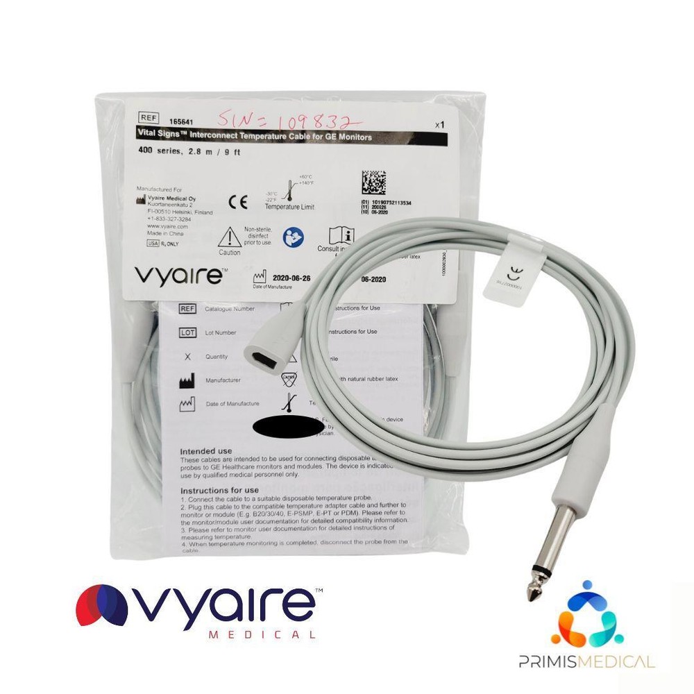 Vyaire 165641 Vital Signs Interconnect Temperature Cable