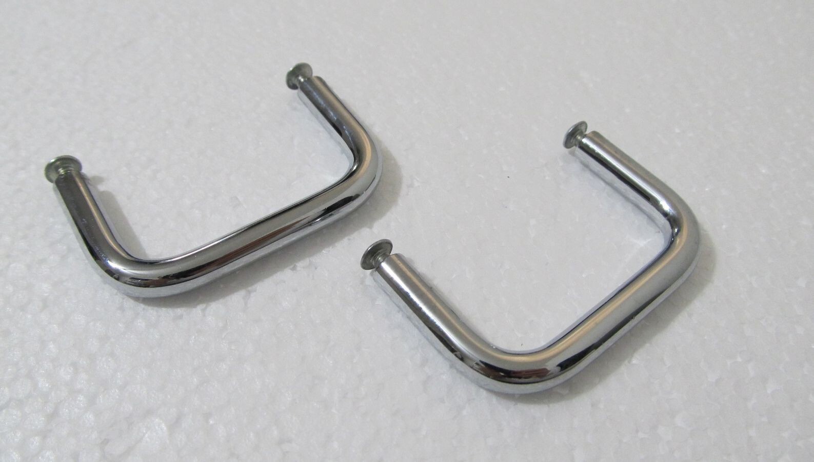 2U Chrome Rack Mount Handles w/ Screws - Equipment Amplifier