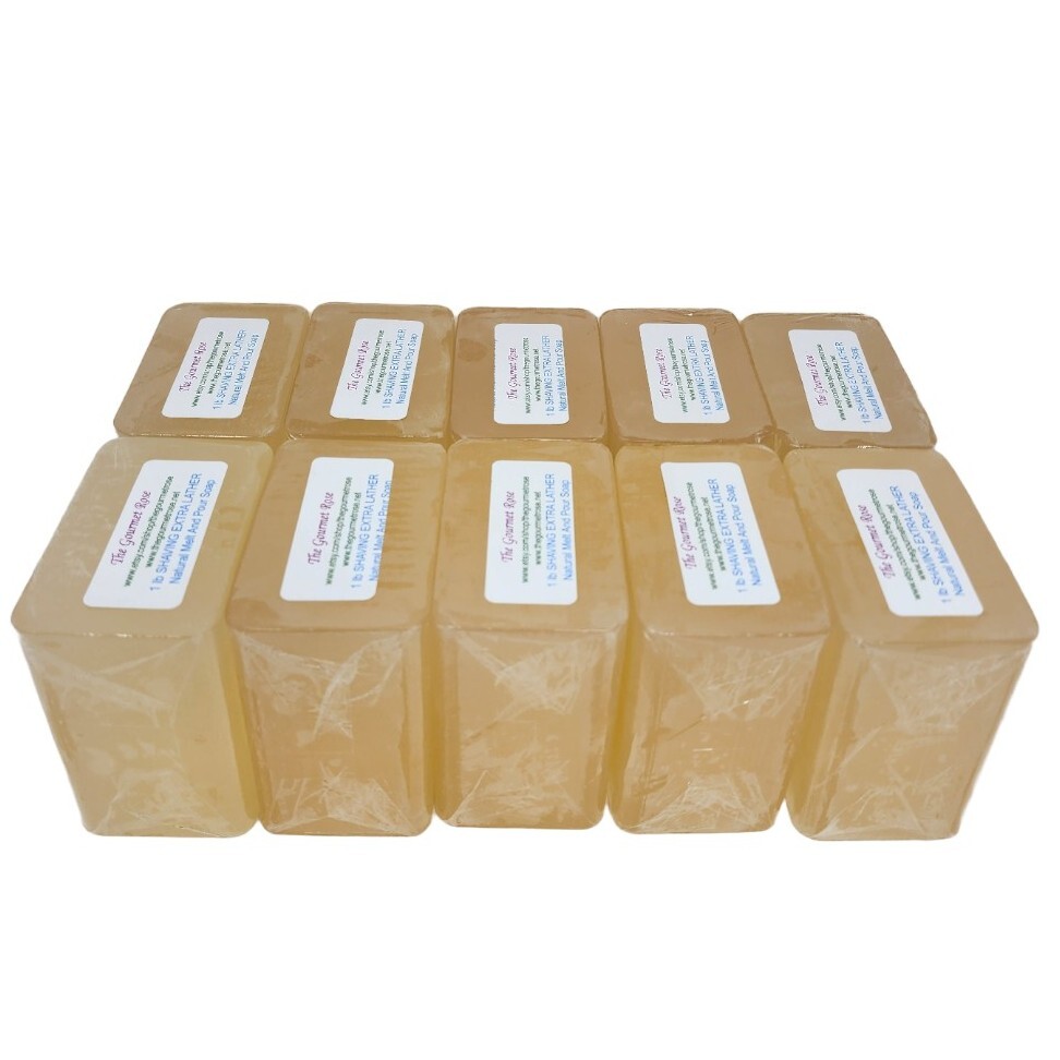 10 lb SHAVING EXTRA LATHER Melt And Pour Soap Base Glycerin Natural Wholesale