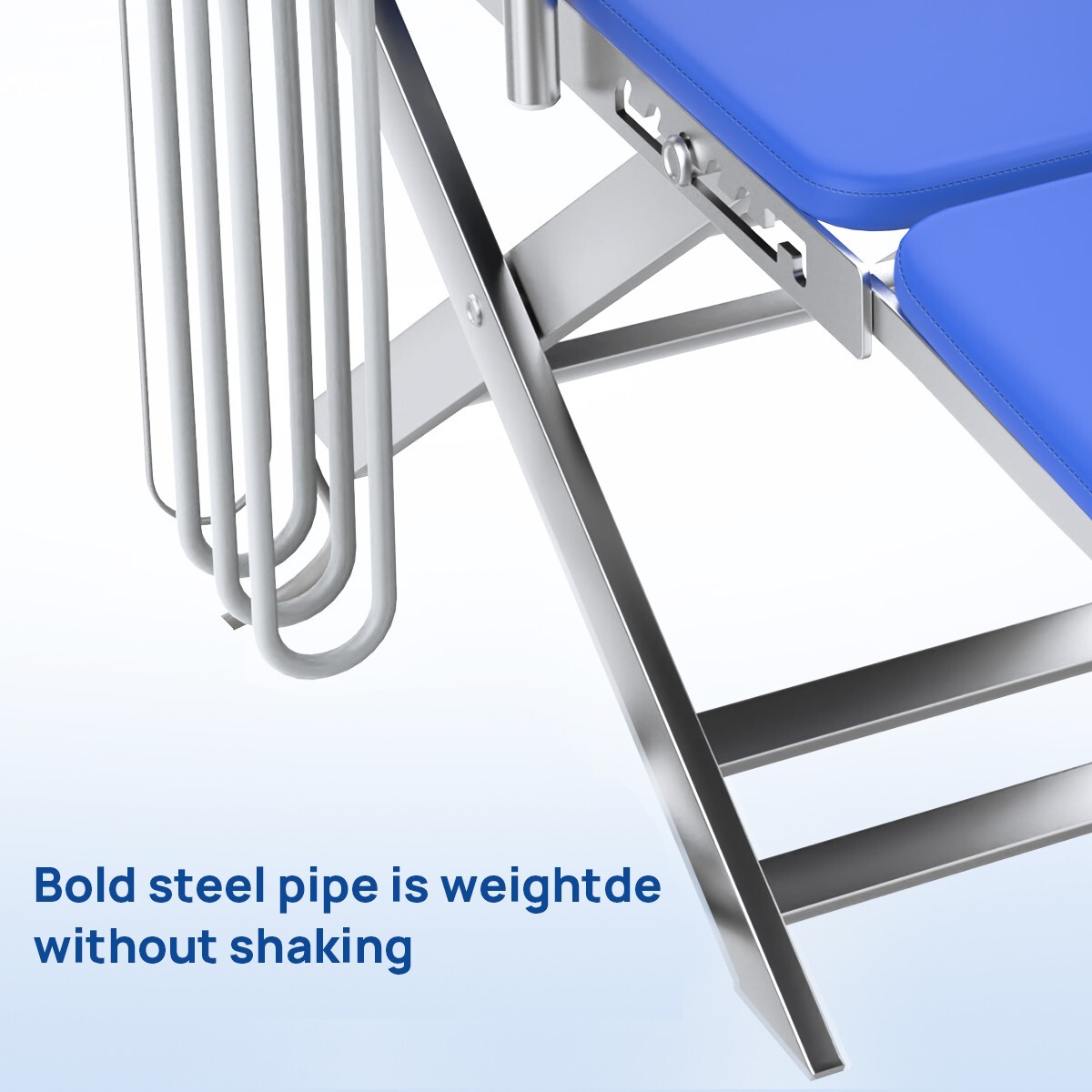 Dental Mobile Portable Chair LED Light Folding Chair +Air Turbine Unit Steel