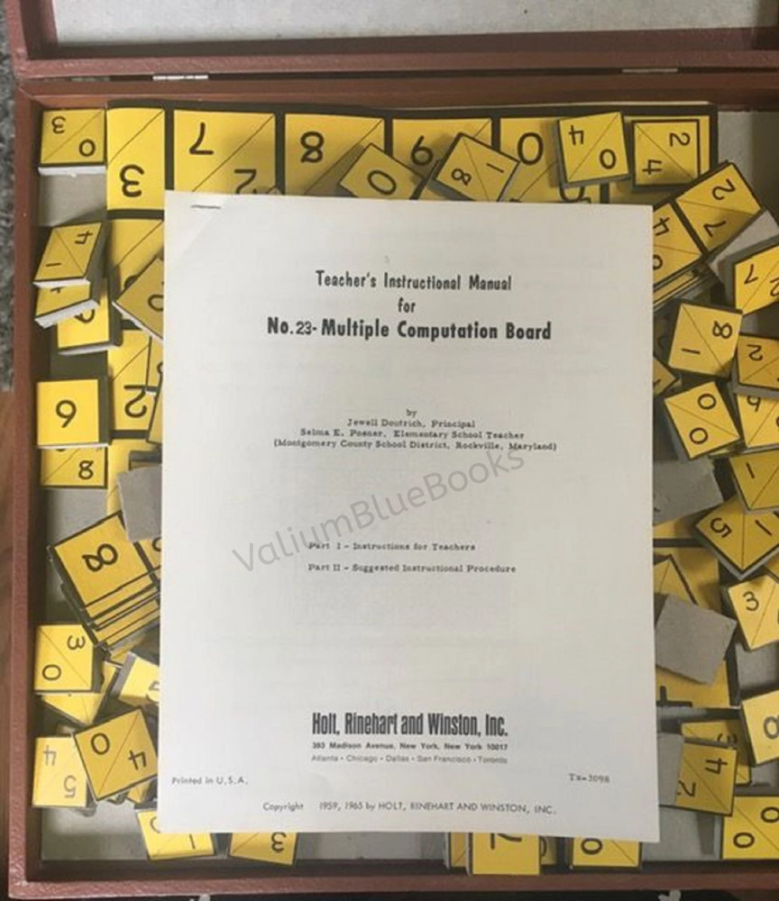 Vintage Winston Manipulative Devices - No. 23 Multiple Computation Board