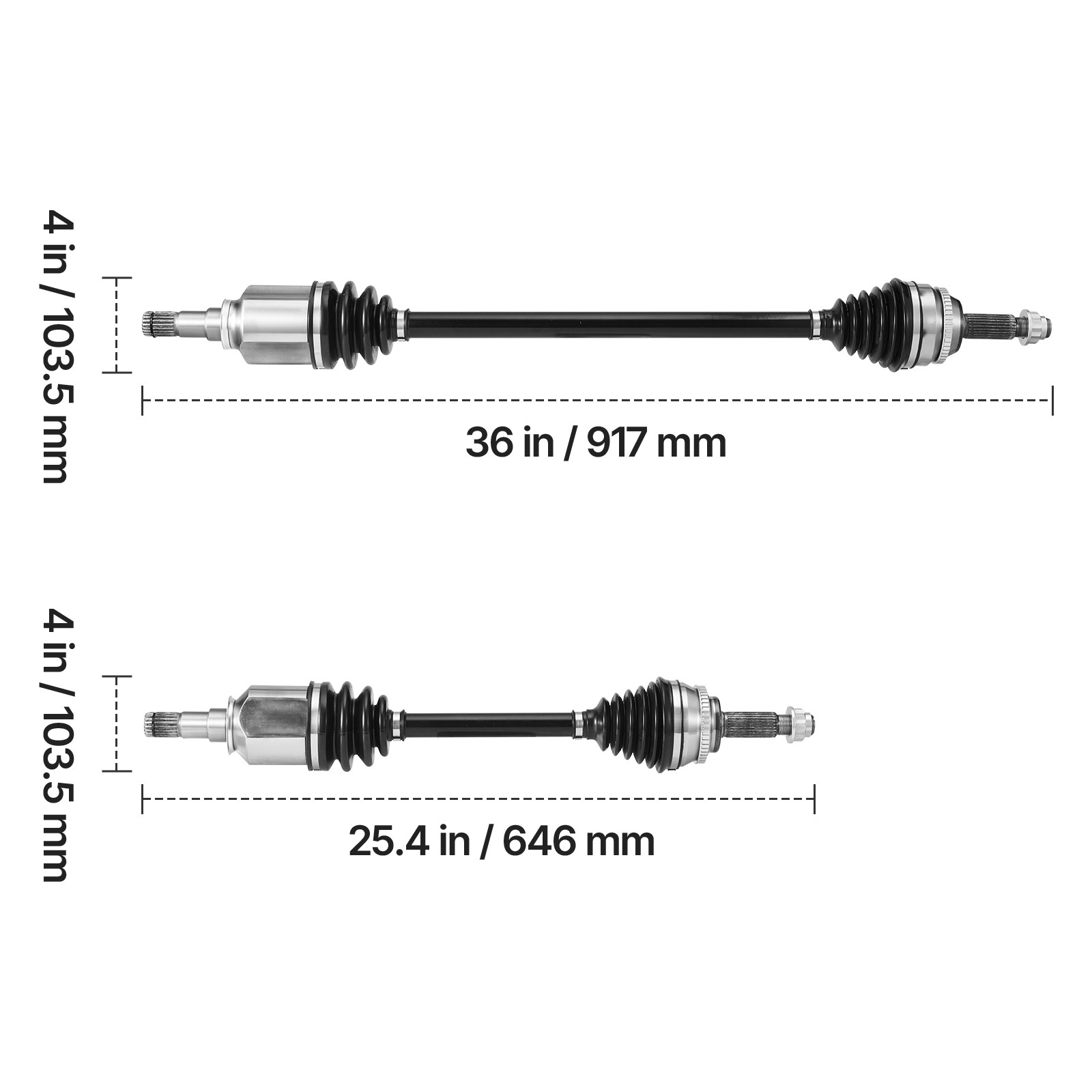 Uimoso Pair Front Left & Right CV Axle Shaft for Toyota Corolla 1.8L 2009-2018