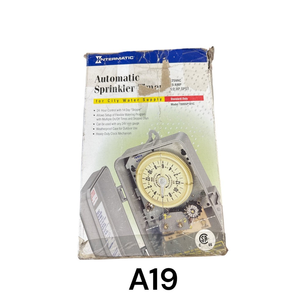 Intermatic T8805P101C Automatic Sprinkler Timer QUALITY TIMER ONLY Used good .