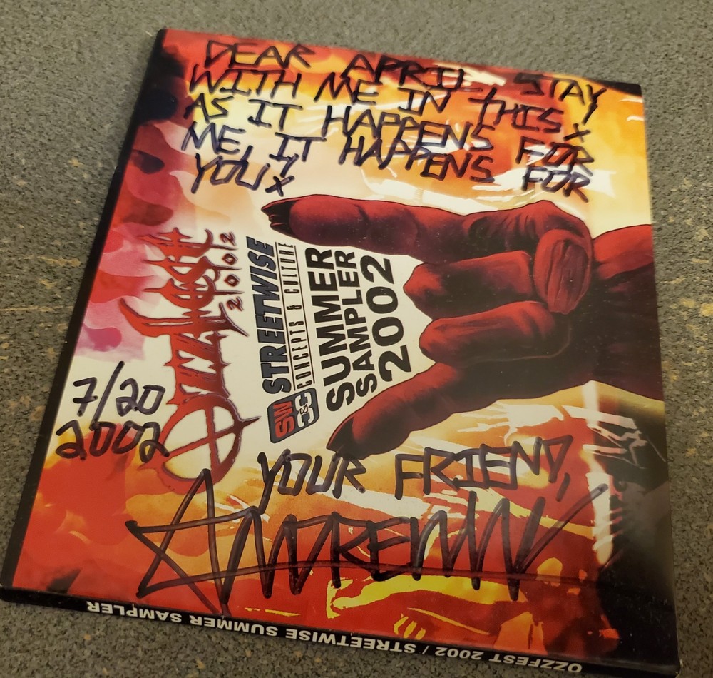 Andrew Wk SIGNED Ozzfest 2002 CD Personalized