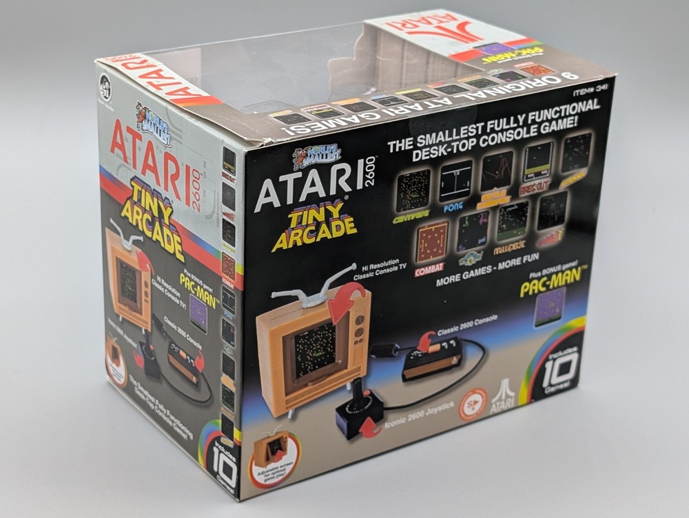 NEW • World's Smallest Atari 2600 • Tiny Arcade w/ 10 Functioning Games • NIB