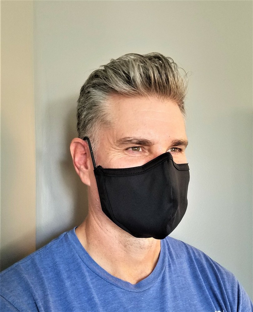 Comfortable BioSmart Fabric Face Mask with Adjustable Silicone Earpieces
