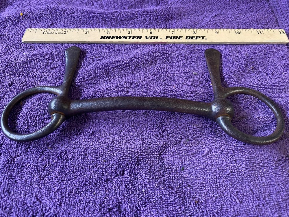 Vintage Horse Bit Never Rust Brass Double Loop and Curved