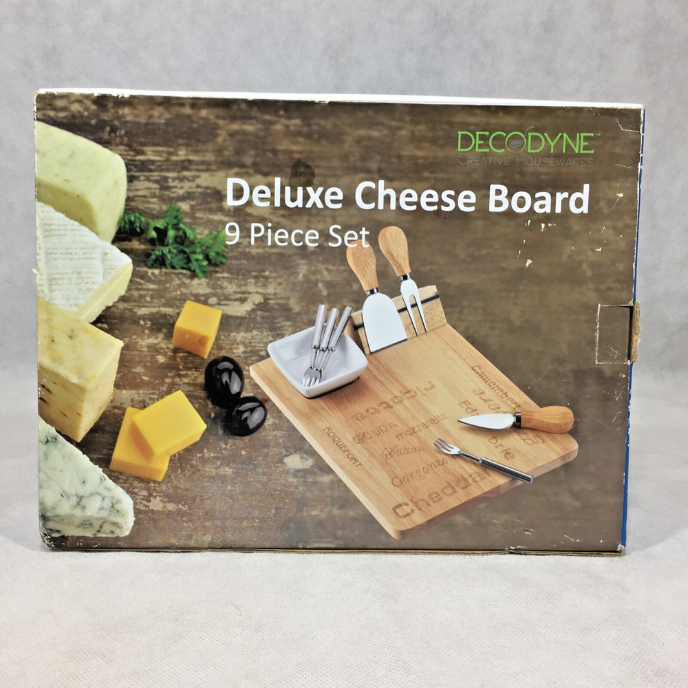 Decodyne Deluxe Cheese Board 9-Piece Set