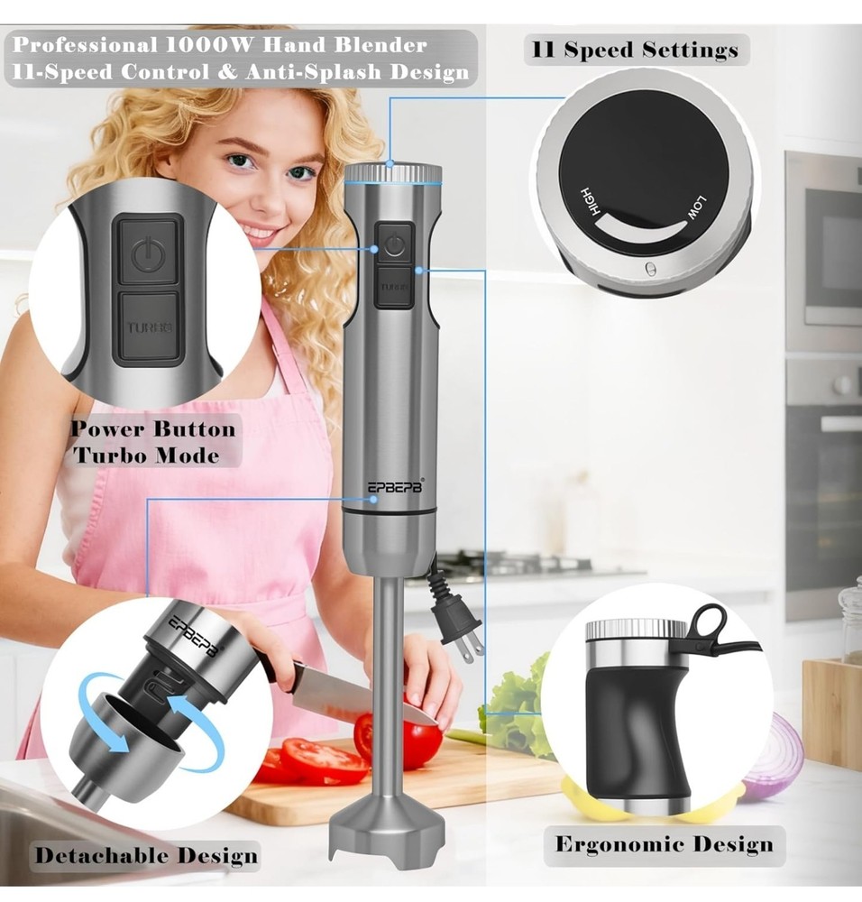 Handheld Immersion Blender Bundle