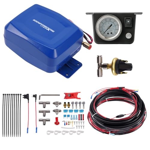 maXpeedingrods On Board Air Compressor System with Low Pressure Sensor Blue