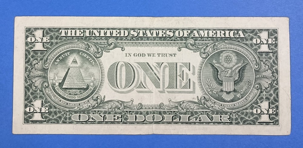 F49414946J $1 Misaligned Misprint Error One Dollar Bill 1988A Note