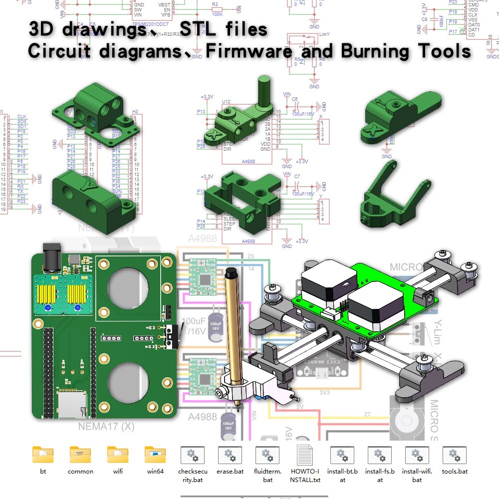 DIY MidTBot Plotter Grbl ESP32 Open Source Plotter WIFI Mini Cnc Router Machine