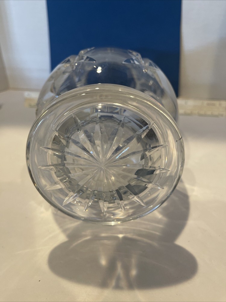 Vintage Crystal Thumbprint & Diamond Pattern Pitcher In Excellent Condition