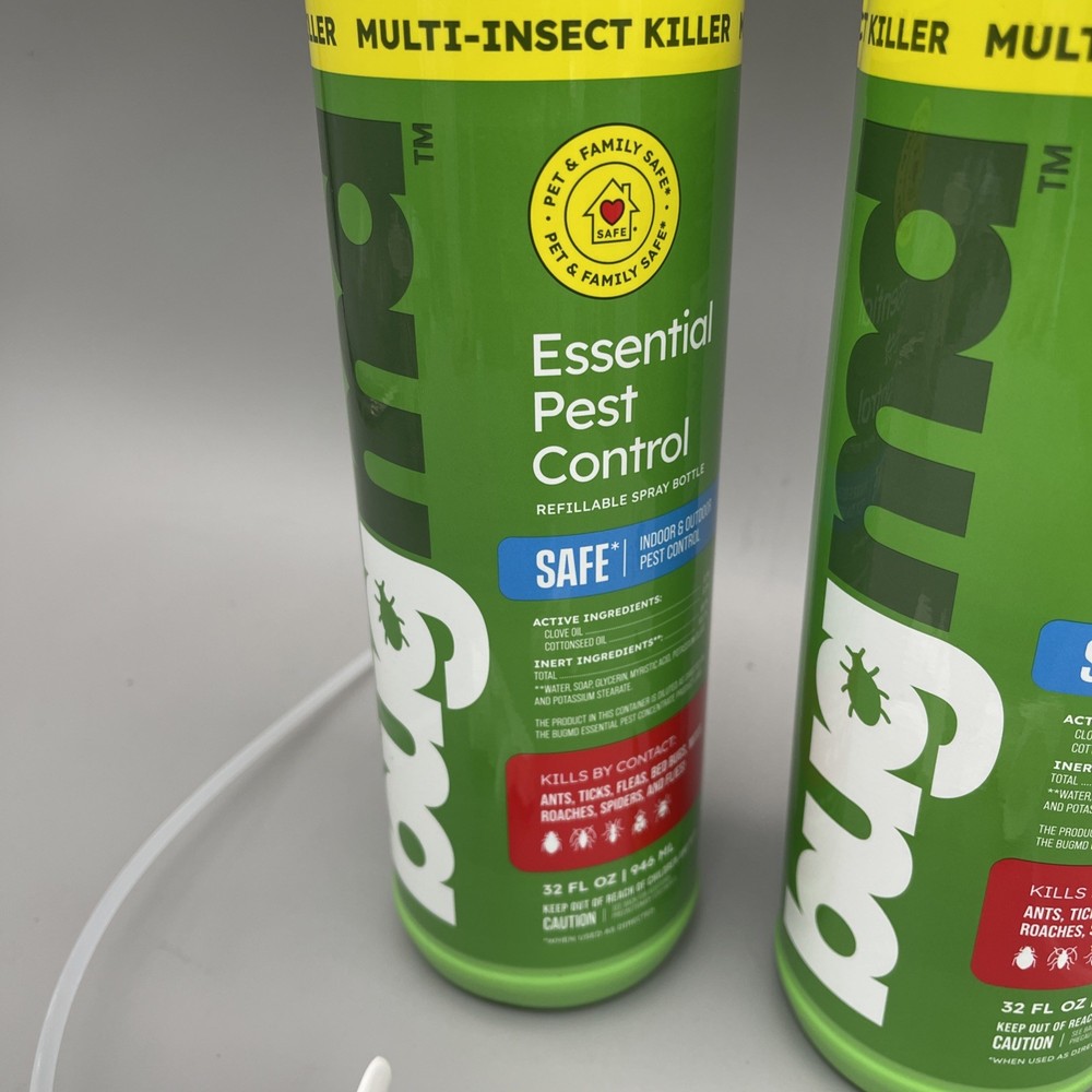 2 Pack Bug MD Essential Pest Control Insect Killer Spray 32oz Each Exp 05/28