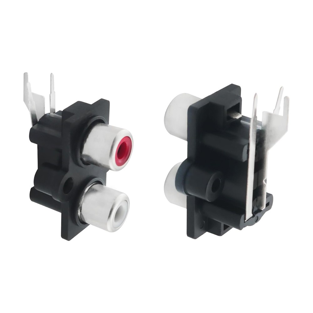 Durable 2PCS RCA Female Jack Panel Mount Connector for TV, DVD, and Computer Use
