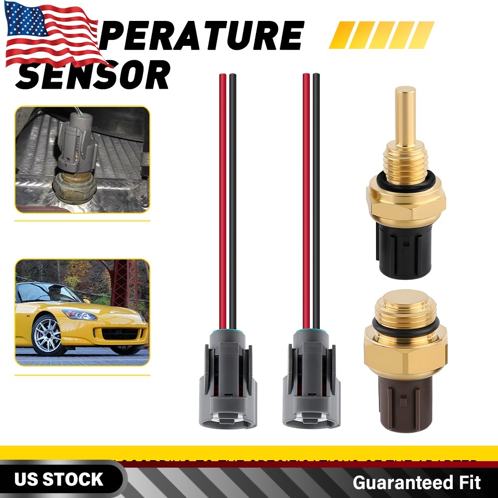 Cooling Fan Control Switch & Coolant Temperature Sensor with Wire Plug For Honda