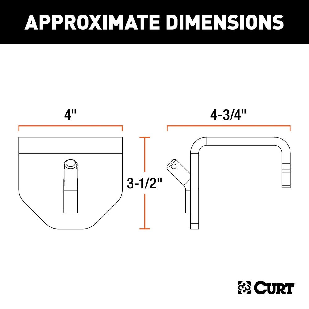 Curt Weight Distribution Hitch Clamp-On Hookup Brackets (2-Pack)